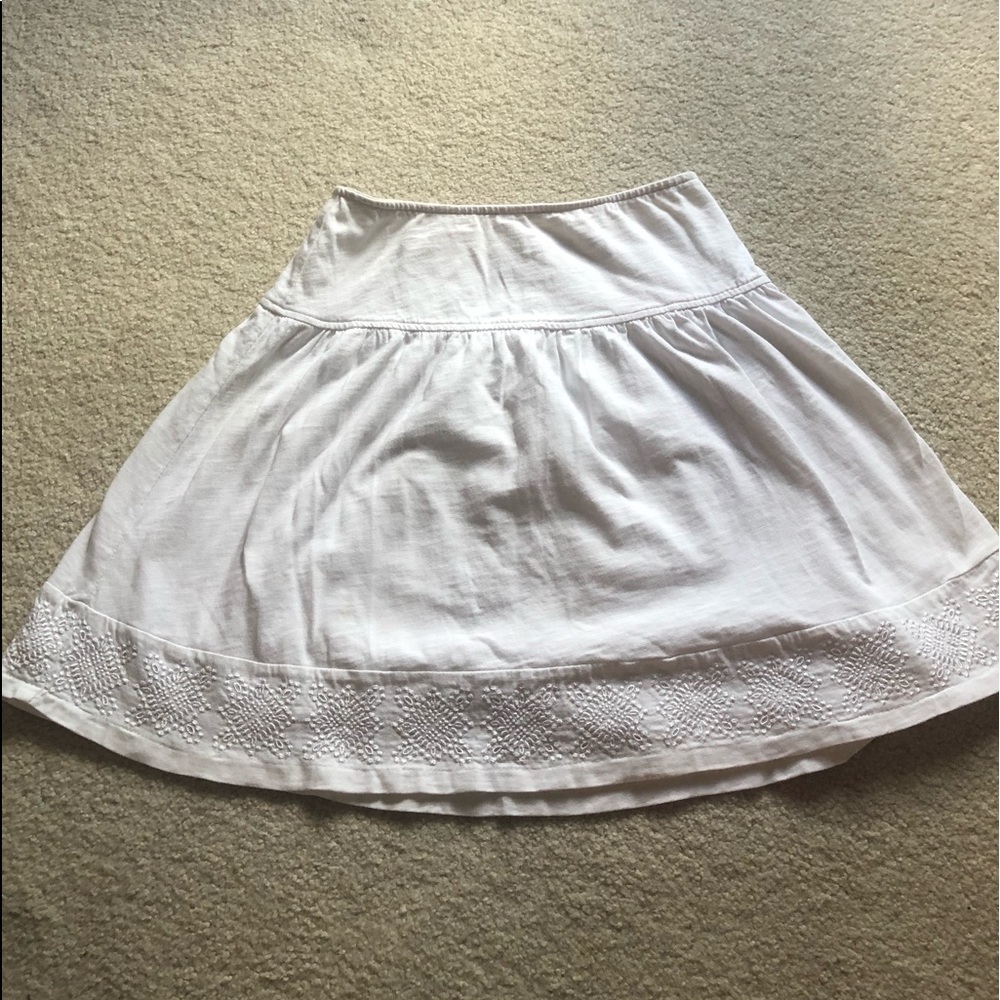 white skirt